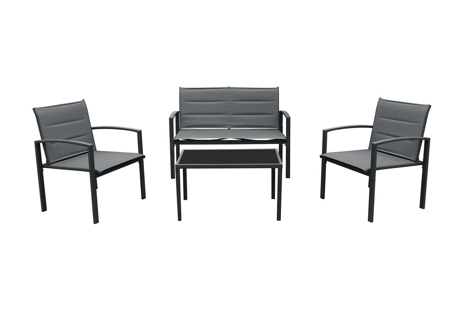 Lounge Set 4tlg. Indoor Outdoor Gartenlounge Sitzgruppe Sitzbank Gartentisch
