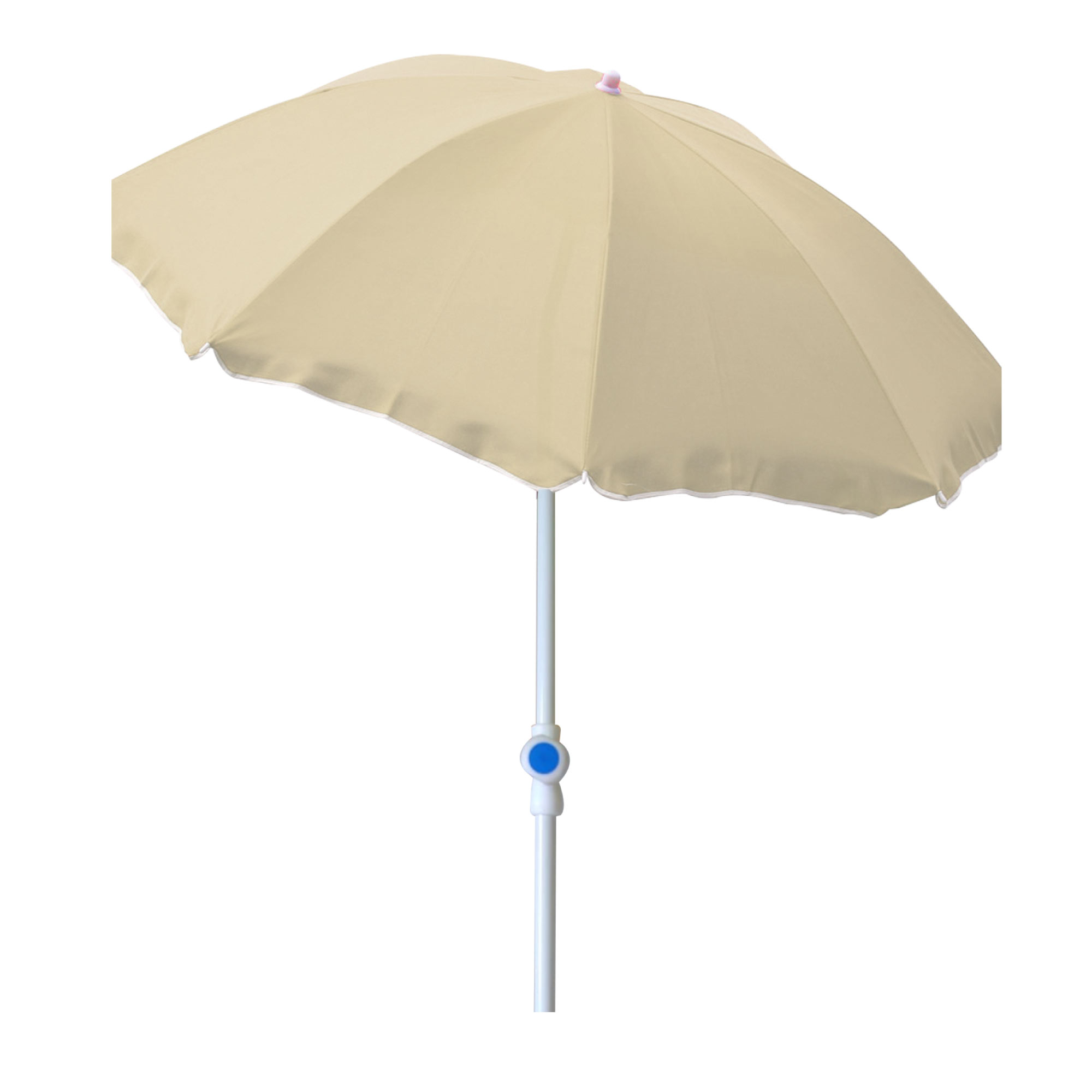 Sonnenschirm knickbar Ø 2 m Garten Balkon Strand Schirm UV30+ beige