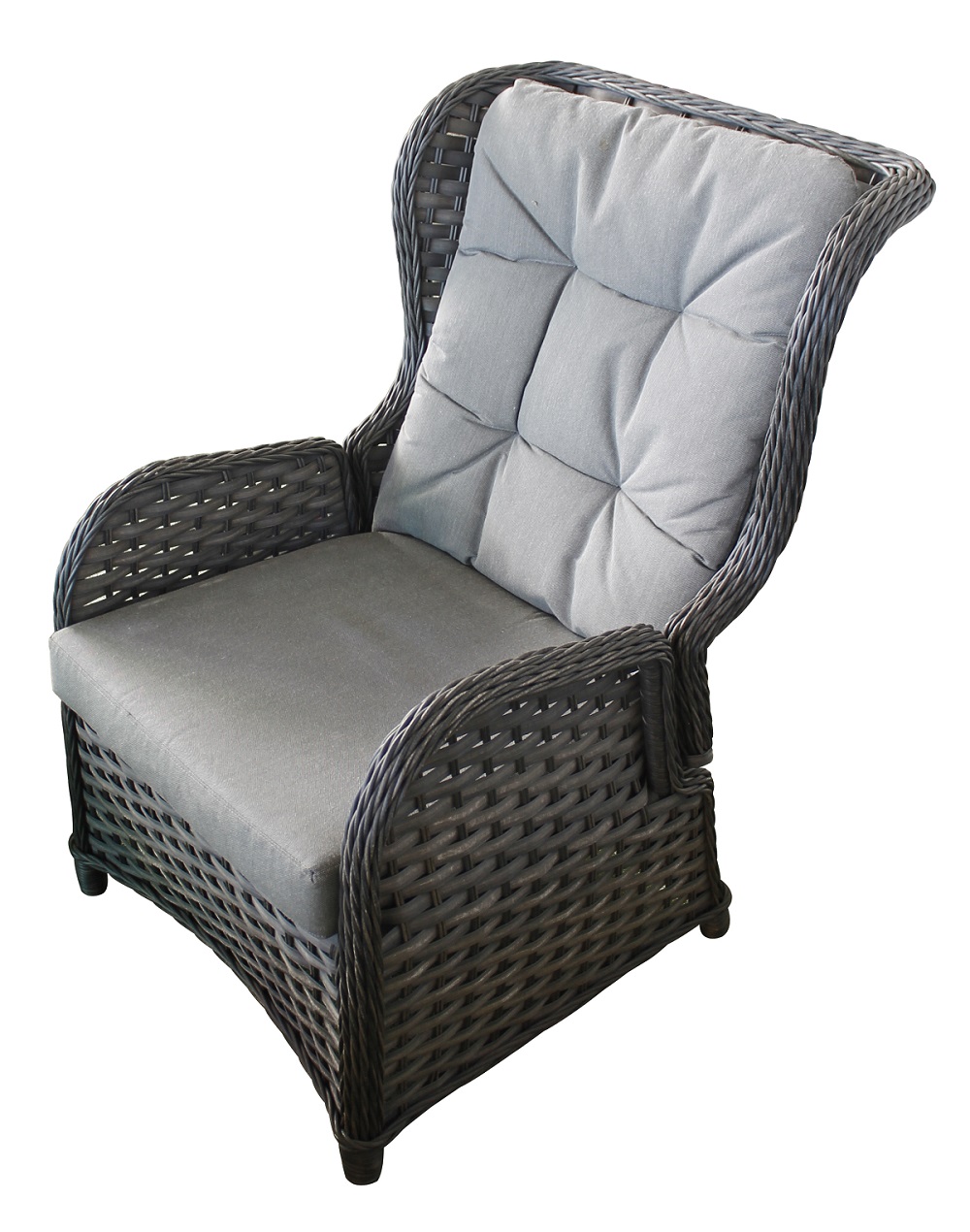 Verstellbarer Polyrattan Comfort Relax Ohrensessel Gartensessel Polstersessel