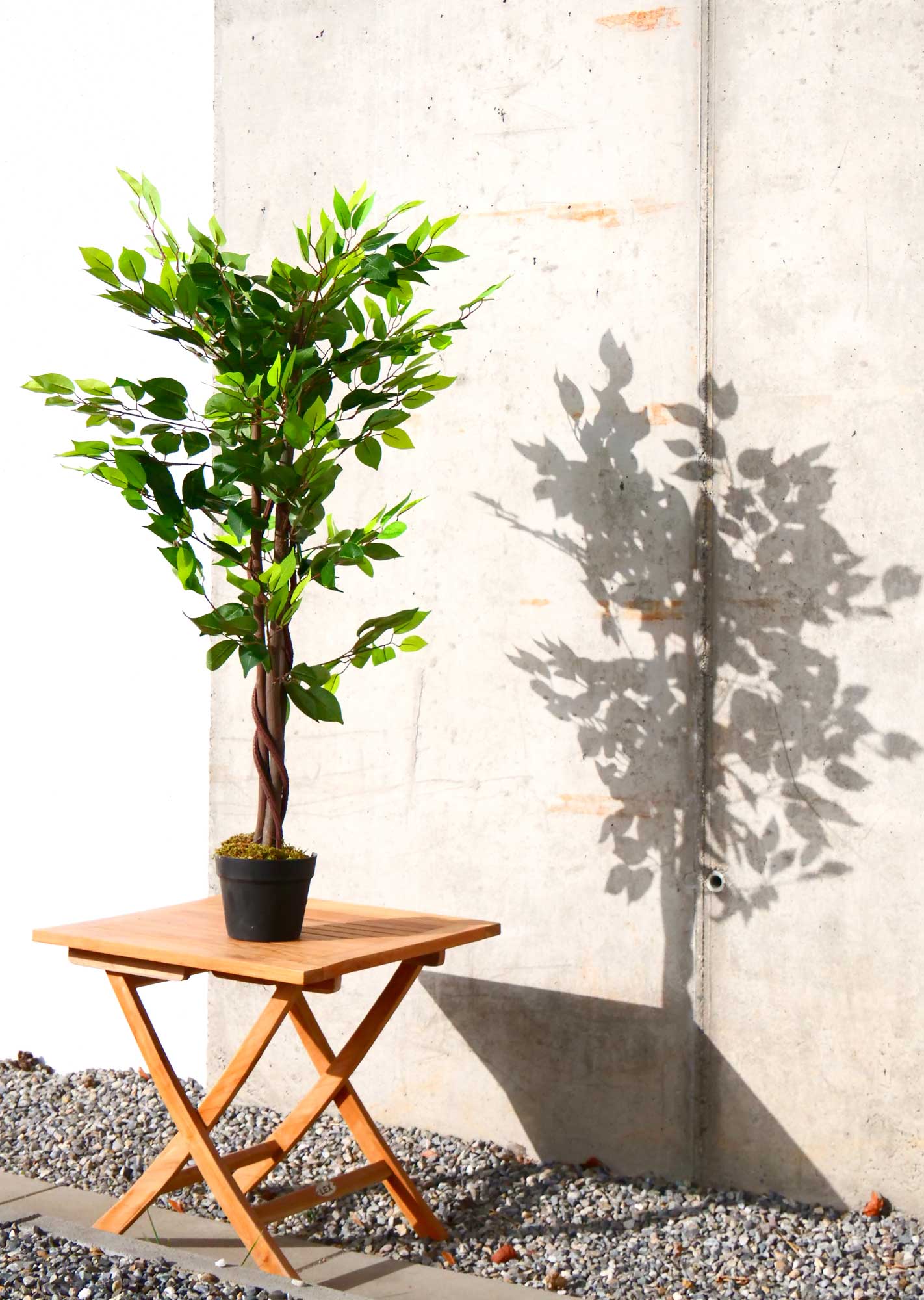 Kunstpflanze Ficus Dekobaum Holzstamm Zimmerpflanze Kunstbaum 378 Blätter 115cm