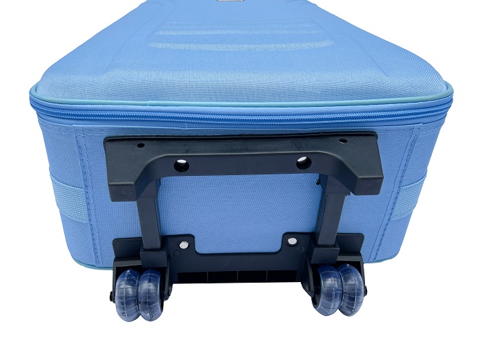 Reisekoffer Stoffkoffer Trolley Gepäck Set 3 tlg. Travel Rollkoffer Hangepäck Blau