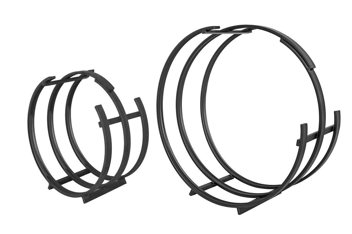 2er Set Brennholzregal Kaminholzständer Stapelregal Kaminholzregal Stapelhilfe Schwarz