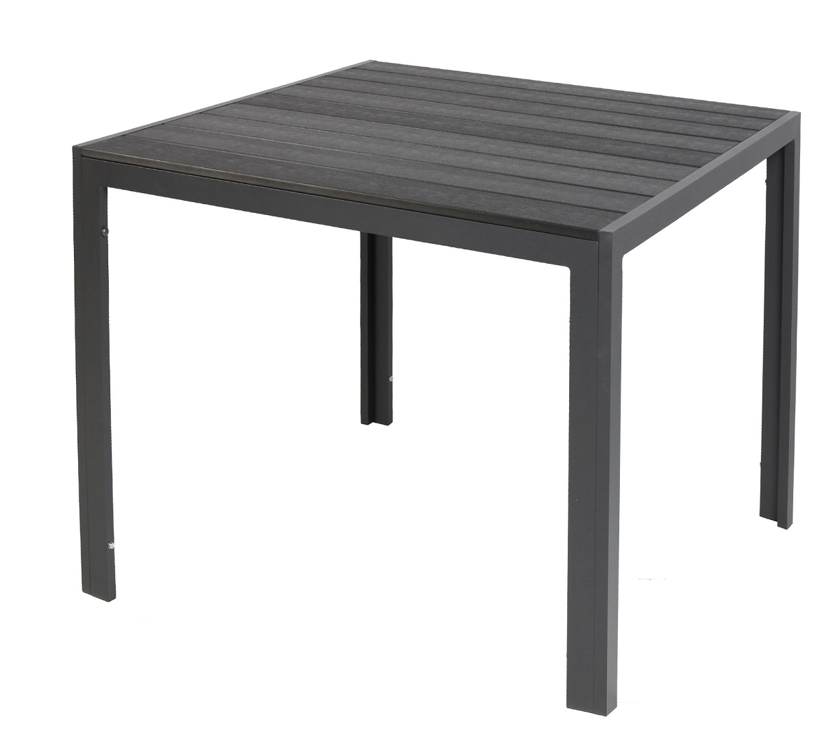 Aluminium Gartentisch Beistelltisch Esstisch Balkontisch Non-Wood Platte 80x80cm