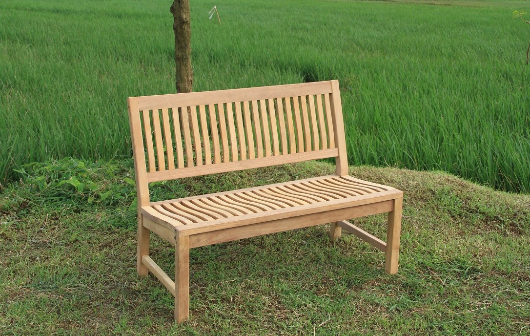 Premium Teak Gartenbank Kingsbury Teakbank Parkbank Teakbank nachhaltig 120cm