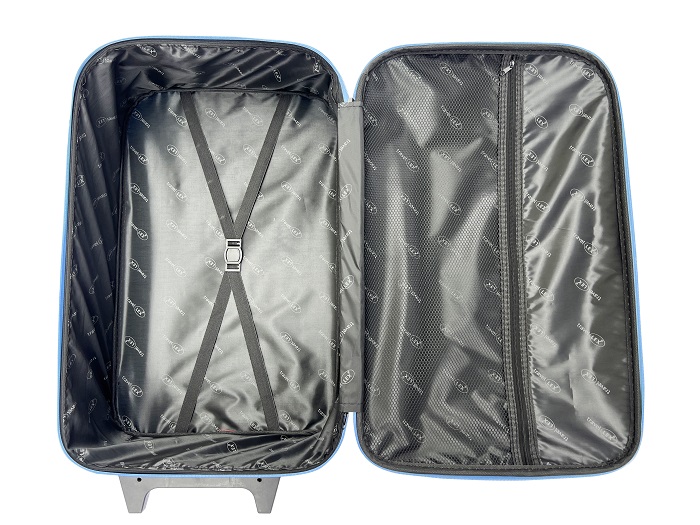 Reisekoffer Stoffkoffer Trolley Gepäck Set 3 tlg. Travel Rollkoffer Hangepäck Dunkelgrau