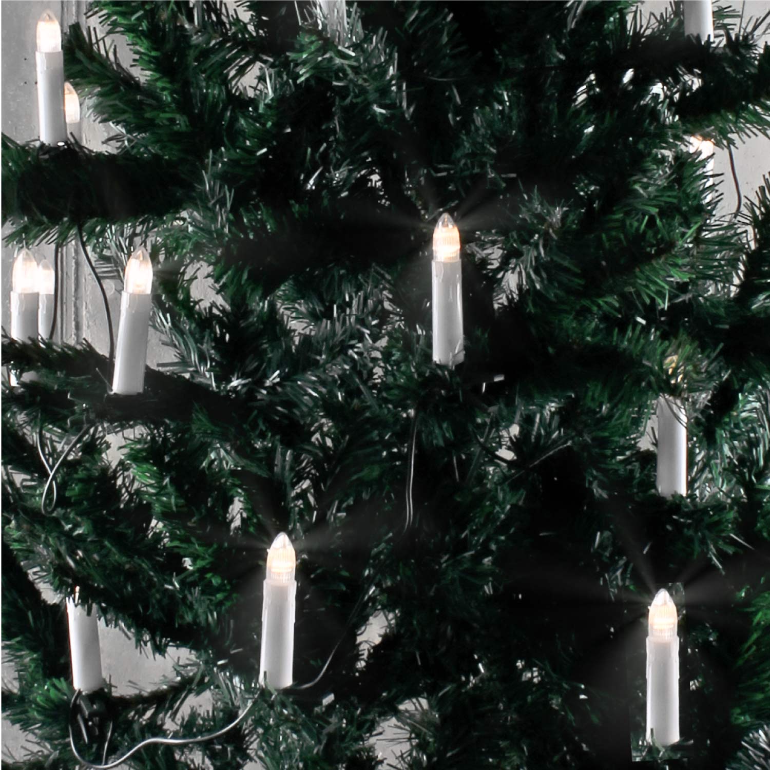 30er LED Kerzenlichterkette Lichterkette Christbaumkerzen warmweiss